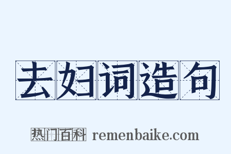 去妇词造句是什么意思的图片